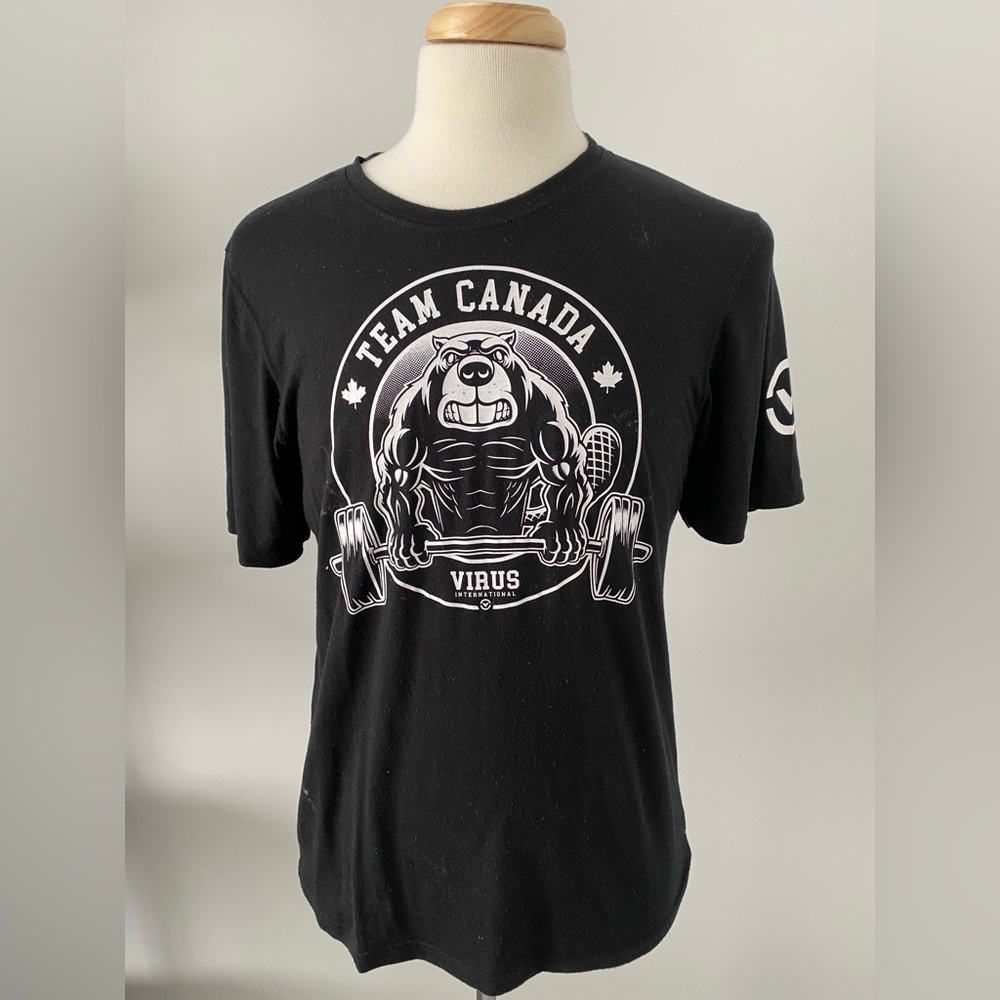 Virus Limited Edition Men’s Size Medium Team Canada Weightlifting Gym T-Shirt